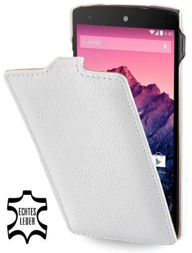 STILGUT UltraSlim Case, Tasche aus Leder für Google Nexus 5, Weiß STILGUT UltraSlim Case, Tasche aus Leder für Google Nexus 5, Weiß von STILGUT
