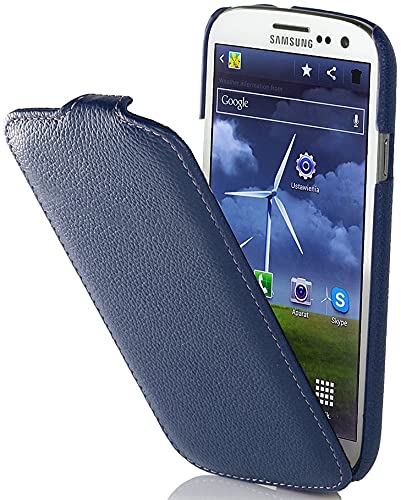 StilGut UltraSlim Case, Tasche aus echtem Leder für Samsung Galaxy S3 & S3 Neo, Navyblau von STILGUT
