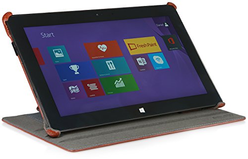 StilGut UltraSlim Case V2 mit Stand- und Präsentationsfunktion Hülle für Microsoft Surface 2, Cognac von STILGUT