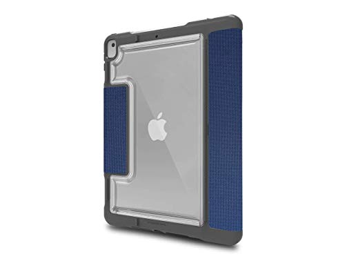 STM Bags Dux Plus DUO Case für Apple iPad 10,2" (2019 & 2020) - blau/transparent [Militär Standard I Apple Pencil / Logitech Crayon Fach I Wasserabweisend I Standfunktion I Wake/sleep] von STM Goods