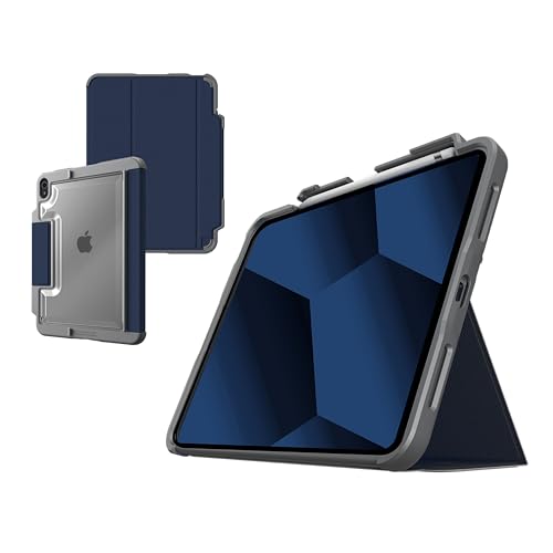 STM Dux Plus Schutzhülle kompatibel mit Apple iPad 10.9" 10. Generation (2022) Blau (Militär Standard, Apple Pencil Fach, Standfunktion, Wake/Sleep Unterstützung) von STM