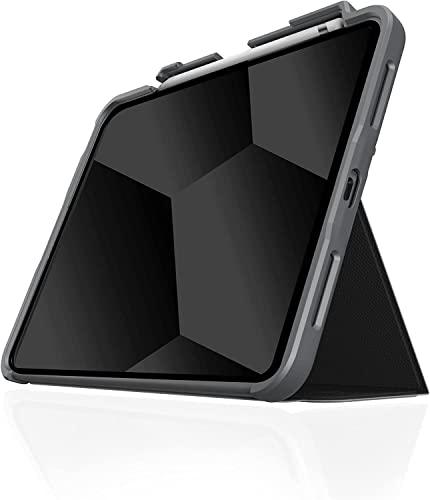 STM Dux Plus Schutzhülle kompatibel mit Apple iPad 10.9" 10. Generation (2022) Schwarz (Militär Standard, Apple Pencil Fach, Standfunktion, Wake/Sleep Unterstützung) von STM