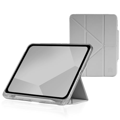 STM Goods OPP Schutzhülle kompatibel mit Apple iPad 10,9" (10. Generation 2022) mit innovativem Origami Magnetic Cover, schlank, integrierte Apple Pencil Halterung - Grau von STM