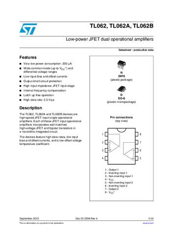 STMicroelectronics TL062CD SMD von STMICROELECTRONICS