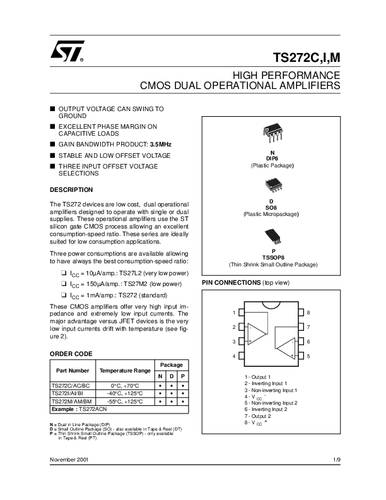 STMicroelectronics TS272CDT SMD von STMICROELECTRONICS