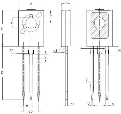 STMicroelectronics Transistor (BJT) - diskret BD135 SOT-32 Anzahl Kanäle 1 NPN von STMICROELECTRONICS