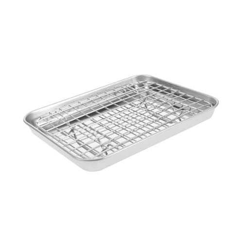 STOBAZA Backblech Mit Kühlregal Hochglanzpoliert Langlebig Rostfrei Für Backen Grillen Vielseitig Einsetzbar STOBAZA Backblech Mit Kühlregal Hochglanzpoliert Langlebig Rostfrei Für Backen Grillen Vielseitig Einsetzbar von STOBAZA