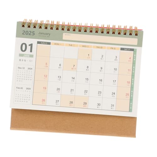 STOBOK 2025 Schreibtischkalender Bürotisch Bürotisch Monatskalender 2025 Mini Desktop Kalender 2025 Agenda Planer Kalender Neujahrskalender Monatlicher Desktop Kalender von STOBOK