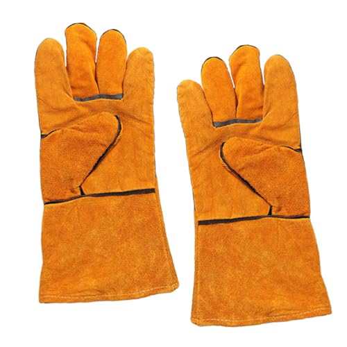 STOBOK 1 Paar Anti-Scenen-Handschutz Handschuh Kochen Hitze Grill Ofen im Freien Baumwolle Polyester Orange von STOBOK