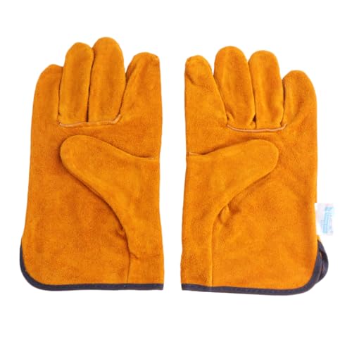 STOBOK 1 Paar Schutzhandschuhe grillhandschuhe feuersichere Handschuhe Hitzebeständiger Handschuh Handschuhe grillen Handschuh grillen Handschuhe hitzebeständig Feuerhandschuhe Orange von STOBOK