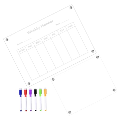STOBOK 1 Satz Dreidimensionales Magnetisches Acryl Wochenplan Notizbrett Löschbar DIY Magnet Kühlschrankmagnet Radiergummi Kühlschrank Trockenlöschbrett Whiteboard Magnetischer von STOBOK