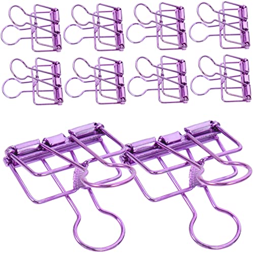 STOBOK 1 Satz Elliot Ordner Schreibwaren Papier Bürobedarf Ordner Ordner Abstellgleis Binder Clips Kabel Bürobedarf Bücherregal Klemmbrett Quetschfalten Standard 10 Stück von STOBOK