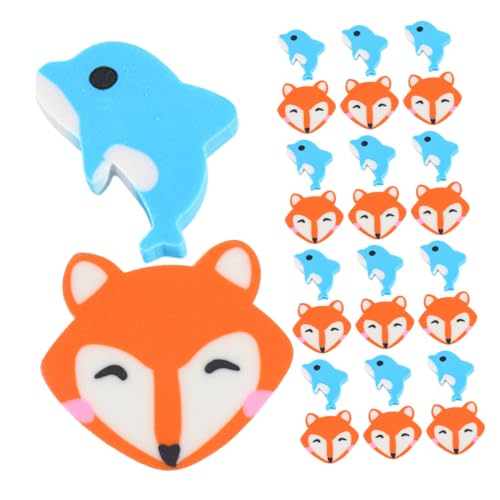 STOBOK 1 Satz Fox Delphin Eraser Radiergummis Radiergummi für Bleistifte Tier Radierer Weiche Radierer Kleine Radierer Radiergummis für Mädchen Multifunktions-Radiergummi von STOBOK