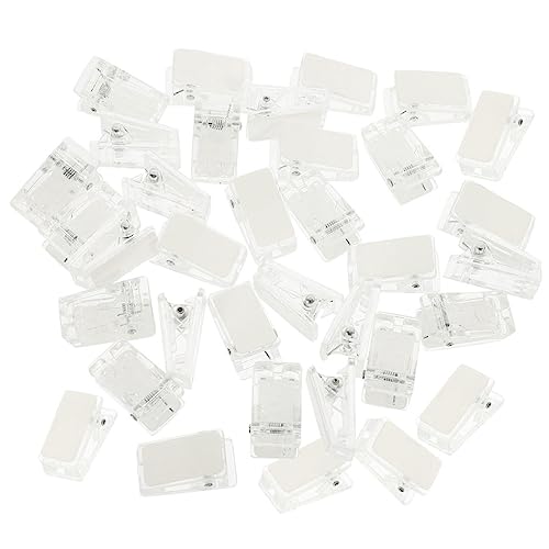 STOBOK 1 Satz Selbst Klebender Clip Clips Schild Inhaber Zeichenclip Ausweisklammern Id-abzeichen-clip Ausweisclip Bunt Geformt Klein Farbig Abzeichenhalter Eisen Transparent 35 Stück von STOBOK
