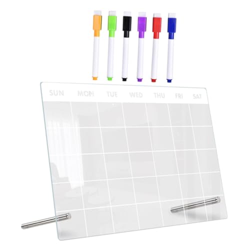 STOBOK 1 Satz write board easy putz Desktop-Dekoration dekoratives Nachrichtenbrett trocken abwischbarer Radiergummi Planke Liste Notiztafel aus Acryl Memo-Schreibtafel Bürste Transparent von STOBOK