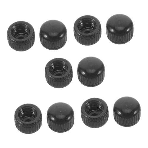 STOBOK 10 Stück Beleuchtungsmuttern Lampenendkappenadapter Schwarzer Stiel Für Kronleuchter Deckenleuchte Schraubverschluss Lampenknauf Dekorative Überwurfmuttern Metall Silver von STOBOK