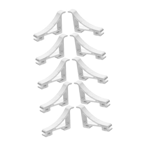 STOBOK 10 Stück Kühlschrank-regalclip Gefrierklammern Kühler Regalclip Gefrierregal-clip Kühlschrankregal-clips Kommerzielle Regalklammern Kühlere Regalstützen Silver Aluminiumlegierung von STOBOK