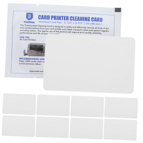 STOBOK 10St Reinigungskarte für Kartenautomaten putzkarten Allzweckreiniger doppelseitig Kartenleser Zubehör Terminal Kreditkarte PVC Weiß von STOBOK