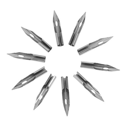 STOBOK 10pcs Metall Dip Stift Nibs Zeichnung Stift Austauschbarer Tipps Füllfederhalter Ersatznibs Für Kunstbedarf in Innenräumen (0,28 Mm) in Innenräumen Im Innenraum Im Freien Im von STOBOK