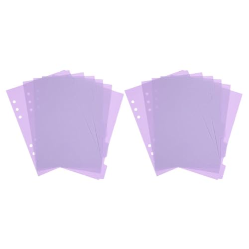 STOBOK 12 Stück Kunststoff-Ordnerteiler Violette Registerteiler Für 6-Ring-Ordner A5-Papierordner Trennblätter Seitenteiler Mit Registern Für Notizbuch Tagebuch Planer Memo Notizblock von STOBOK