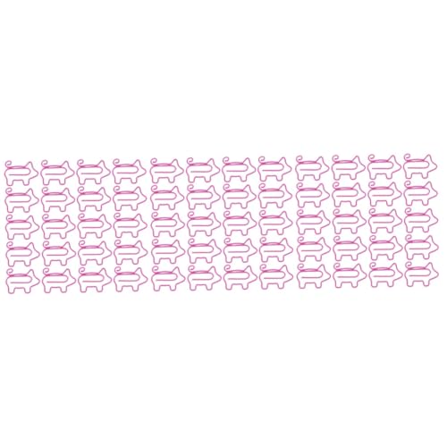 STOBOK 120 STK Cartoon-Büroklammer Schweineförmige Büroklammern rosa Vorräte briefhalter büroartikel magnetische Lesezeichen Schulbüroklammer Büroklammern aus Metall Umspritzen Mappe von STOBOK