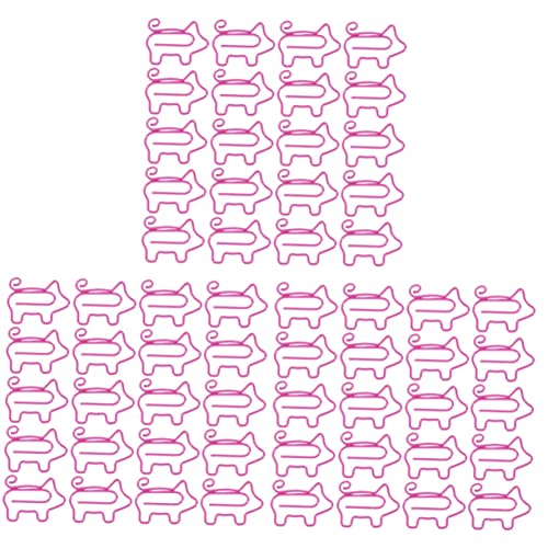 STOBOK 120 STK Ordner Aus Papier Rosa Ordner Rosa Vorräte Metallklammern Lieferungen Für Metallclip Büro Lesezeichen von STOBOK