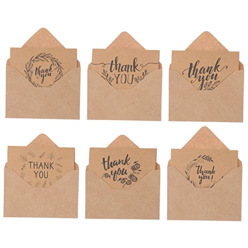 STOBOK 16 Sets Dankeskarten Geschäftsdankgruß Grüne Dankesaufkleber Verschiedene Aufkleber Servicenotizen Dankesanhänger Bestätigungskarte Dankeskarten Klebeband Kraftpapier von STOBOK