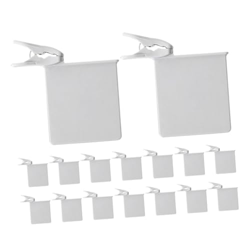 STOBOK 16 Stück Kühlschrank -Trennungsclip Kühlschrank-Trennklammer Kühlschrank-Seitentürtrennwand Trennclip für die Kühlschranktür Kühlschrankregal Plastik Light Grey von STOBOK