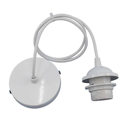 STOBOK 1M Lampenhalter Weiß Mit Abnehmbarem Lampenschirmkragen Für DIY Pendelleuchten Und Deckenlampen Einfache Installation Und Nutzung von STOBOK