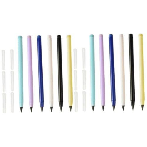 STOBOK 2 Sätze Kein Anspitzen Des Bleistifts Zum Skizzieren Für Schüler Ergonomischer Graphitstift Schwarz Buntstifte Für Die Schule Immerwährender Bleistift Radierbarer 6 Stücke * 2 von STOBOK