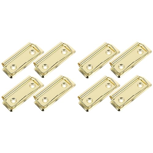STOBOK 2 Sätze Metallclip -ordner Büroklammern Clipboard-clips Für Unternehmen Heftklammern Groß Bindeklammern Für Clips Clips Schulmaterial Aluminiumlegierung Golden 4 Stücke * 2 von STOBOK