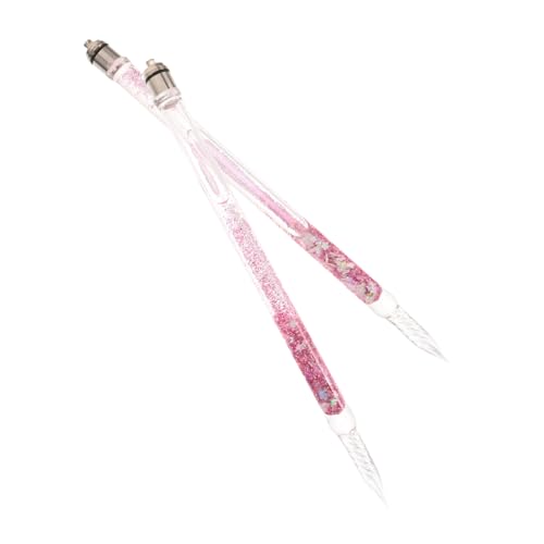 STOBOK 2 Stück Glasstift in Wasser Getaucht Für Dip-pen Aus Farbigem Glas Eleganter Glasstift Stift Aus Klarem Glas Dip-pen Aus Kristallglas Bequemer Dip-stift Kalligraphie-übungsstift von STOBOK