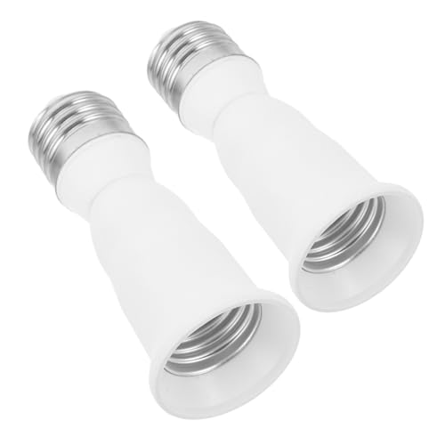 STOBOK 2 Stück Lampenkopf umbauen Glühbirnen -Sockel -Erweiterung Glühbirnen -Sockelweiterung Lichtsteckdosenverlängerung im Freien Socket Extender PC flammhemmend Weiß von STOBOK