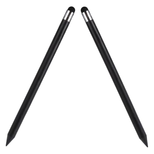 STOBOK 2 Stück Stift Telefonzubehör Empfindlichkeit Berühren Touch-Screen Handyzubehör Universal- Laptop Zelle Kapazitiv Tablet-zubehör Kreativ Tablette Büro Black Plastik von STOBOK