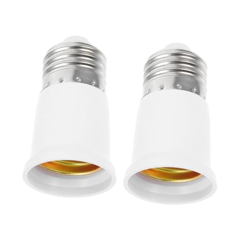 STOBOK 2 Stücke Schraube Lampenfassung Konverter E27 Glühbirne Licht Extender Erweiterung Ersatz Adapter Basis Lampenfassung Adapter Metall Weiß von STOBOK