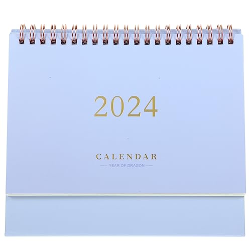 STOBOK 2022-2023 Desktop Kalender Mini Aufstehen Desktop Jahr Kalender Tabelle Papier Kalender Täglichen Scheduler Monatliche Seiten Staffelei Kalender (Lila) von STOBOK