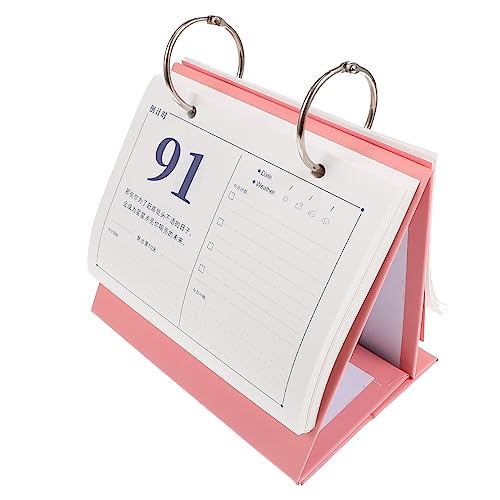 STOBOK 2023 100-Tage-Countdown 100-Tage-Desktop-Kalender kalender Wandkalender Zahlen Countdown-Kalender countdown kalender Tagesordnung Kalender runder Bindekalender Papier Rosa von STOBOK