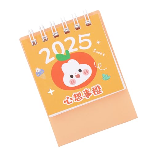 STOBOK Schreibtischkalender 2024–2025 Mini-standkalender Einband Tagesplaner für Das Homeoffice Hasenmotiv von STOBOK