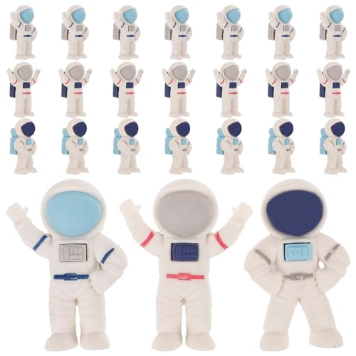 STOBOK 24 Stück Klassenzimmer Festival Weltraum Tragbare Füllstoffe Neuheit Studentenzubehör Bleistiftfüller Ei Astronaut Multifunktions-Mini-D-Radiergummi Für Süße Geschenke Preise von STOBOK