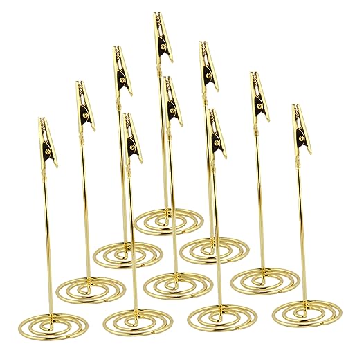 STOBOK 3 Sätze Hinweis Ordner Lagerung Weiß Halter Karte Clip Gold Organisatoren Desktop Silber Edelstahl 10 Stück * 3 von STOBOK