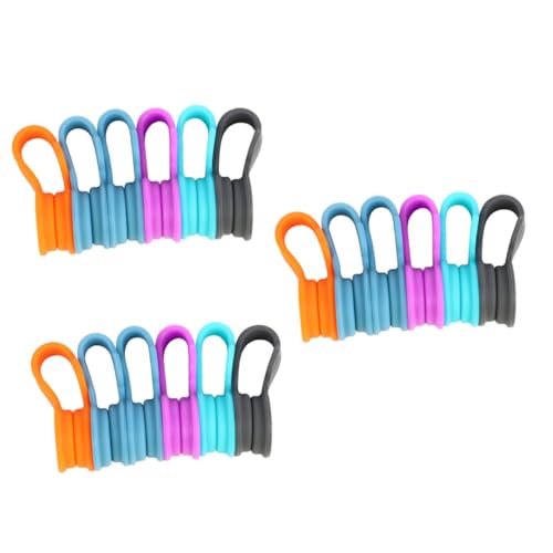 STOBOK 3 Sätze Kabelaufwicklung Aus Silikon Draht Schreibtisch Kabelhalter Cable Reel Kabelhalterung Kabelclip Kopfhörer-aufbewahrungshalter Kopfhörerhalter Silikon Kieselgel 6 Stück * 3 von STOBOK