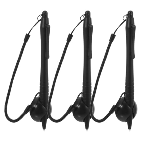 STOBOK 3 Stück Resistiver Bildschirmstift Resistive Screen -Schreibstift Stift mit Stifthalter Tablet-Eingabestift Federstift Berührungsmalerei Stift Kieselgel Black von STOBOK