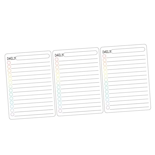STOBOK 3 Stück Trocken abwischbarer Tafelplan Schreibtischplaner Kalender täglich write board kühlschrankorginizer Kühlschrank-Whiteboard magnetisch Planungsbehörde Weich magnetisch Weiß von STOBOK