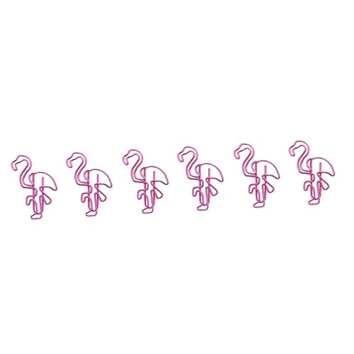 STOBOK 3 Sets Büroklammern Aus Metall in Flamingoform Büromaterial Starker Halt Klammer Für Schule Und Zuhause Bunte Büroklammer Dekorativ Für Ordner Und Papiere 10 Stück * 3 von STOBOK