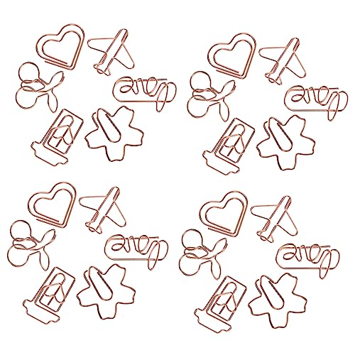 STOBOK 30st Büroklammer Clip Tomatenklammern Zwischenablage Kleine Heftklammern Papierklammern Stiftklammern Süßes Stationäres Textmarker Kleine Schreibwaren Metall Rose Gold STOBOK 30st Büroklammer Clip Tomatenklammern Zwischenablage Kleine Heftklammern Papierklammern Stiftklammern Süßes Stationäres Textmarker Kleine Schreibwaren Metall Rose Gold von STOBOK