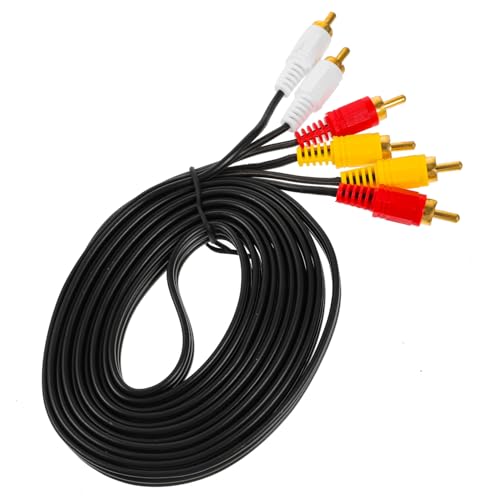 STOBOK 3M Av Kabel Rca Zu Rca Audio Video Verbindungskabel Für Dvd Vcd Top Boxen Für Stabile Signalübertragung Einfach Zu Installieren von STOBOK