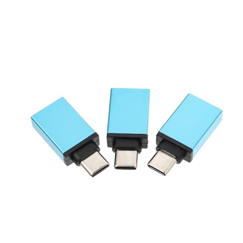 STOBOK 3Stücke USB zu C Adapter Tragbarer OTG für Telefon Laptop USB C Adapter für Dauerhafte Nutzung Kompatibel mit Vielen Geräten Blau von STOBOK