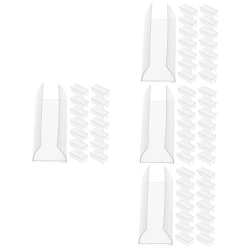 STOBOK 4 Sätze Regaletikettenhalter Einzelhandel Schild Für Inhaber Display-tag Klein -display-halter Stabiler Etikettenständer Preisanzeigehalter Pvc Transparent 24 Stück * 4 von STOBOK