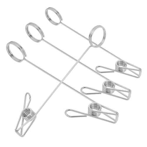 STOBOK 4 Stück Doppelköpfiger Kartenhalter Tischkartenhalter Hochzeitskartenhalter Fotohalter Clip Praktischer Memo Clip Foto Memo Clip Platzkartenhalter Metall Clip Eisen von STOBOK