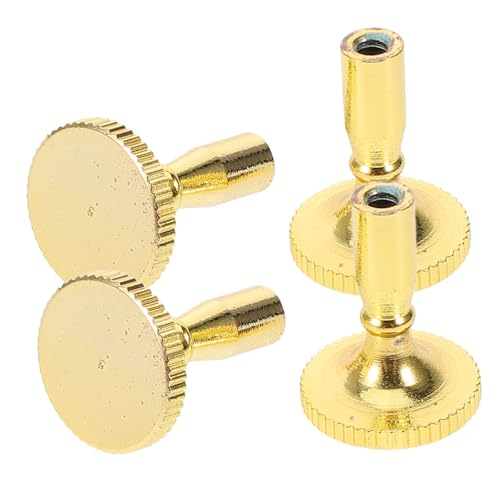 STOBOK 4 Stück Lampenmetallknopfschalter Boden Knöpfe Schlüssel Ersatz hinein drehknopf wandleuchte drehverschluss Fassungsknopf für Tischlampe Lampenteil Kupfer Golden von STOBOK